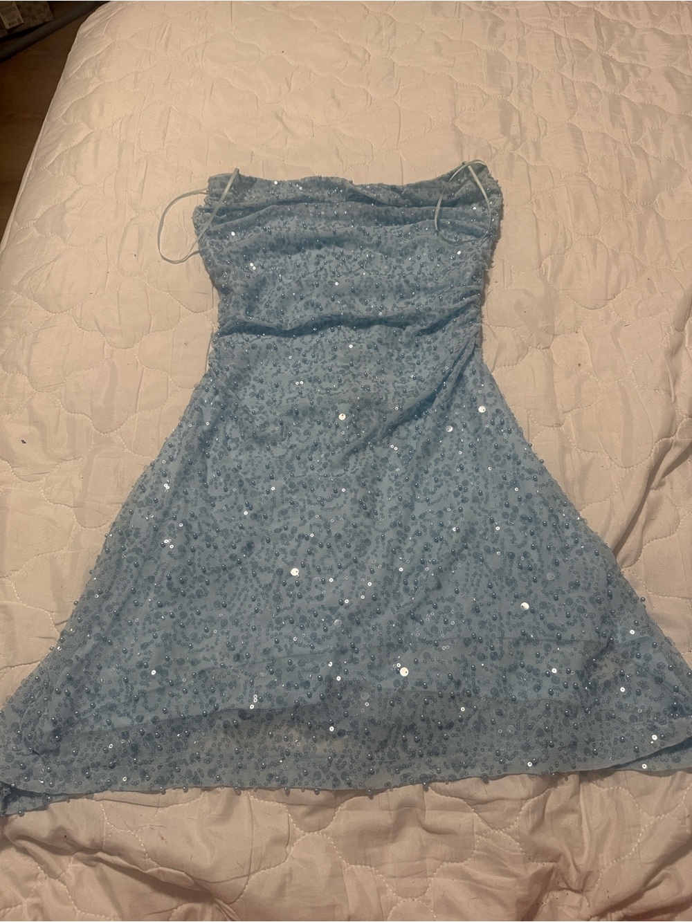 Windsor Light Blue Sequin Girls' Formal Dress